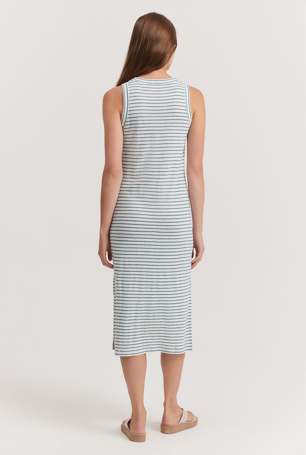 Stripe Linen Jersey Dress