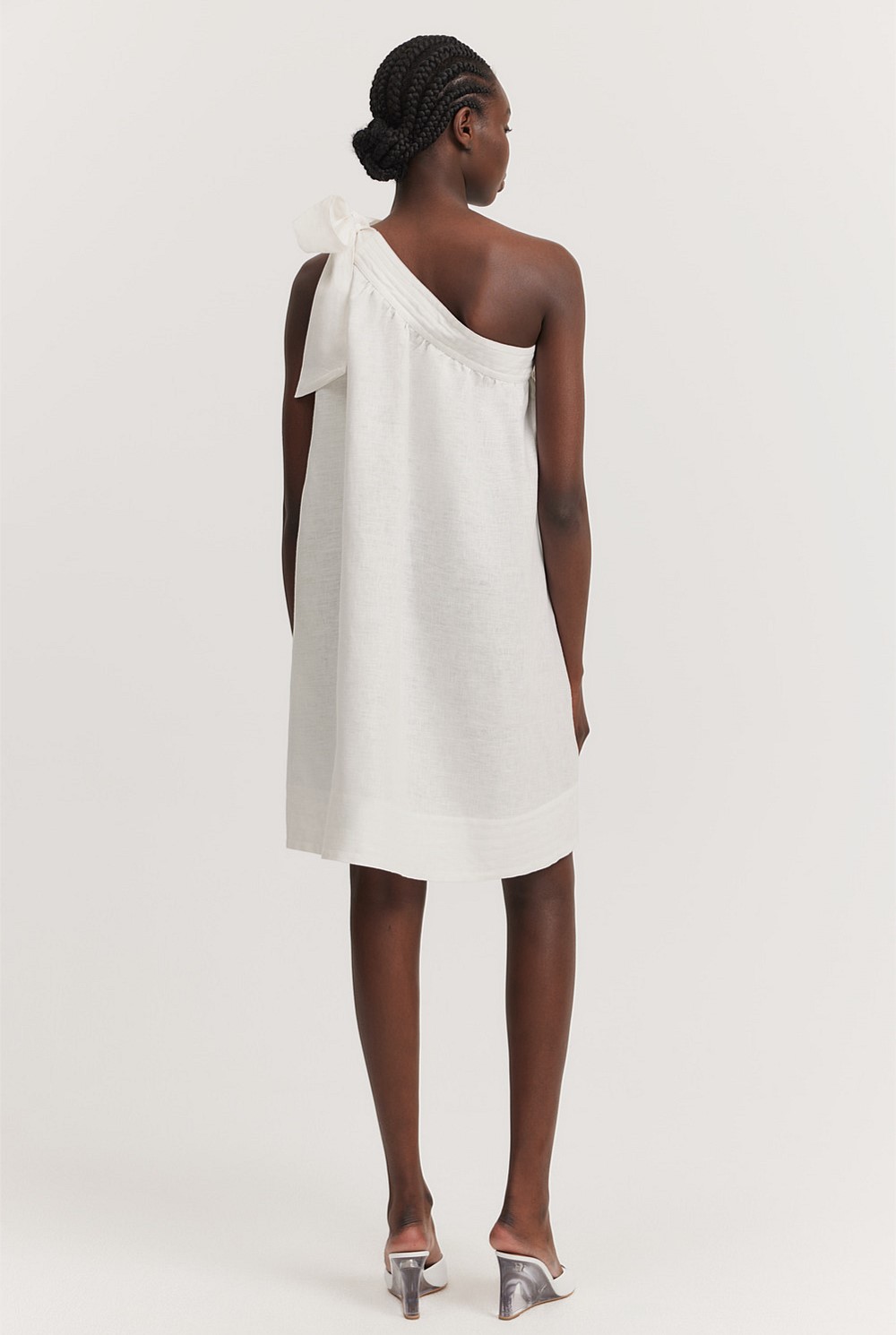 Organically Grown Linen Asymmetrical Mini Dress