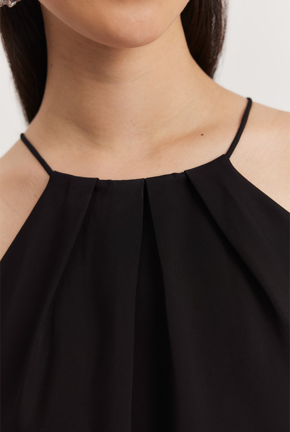 Tuck Detail Halter Top