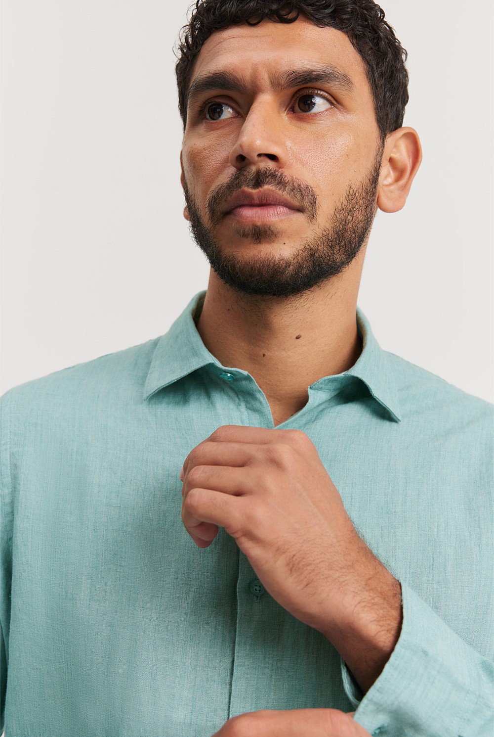 Tailored Fit Organically Grown Delave Linen Shirt