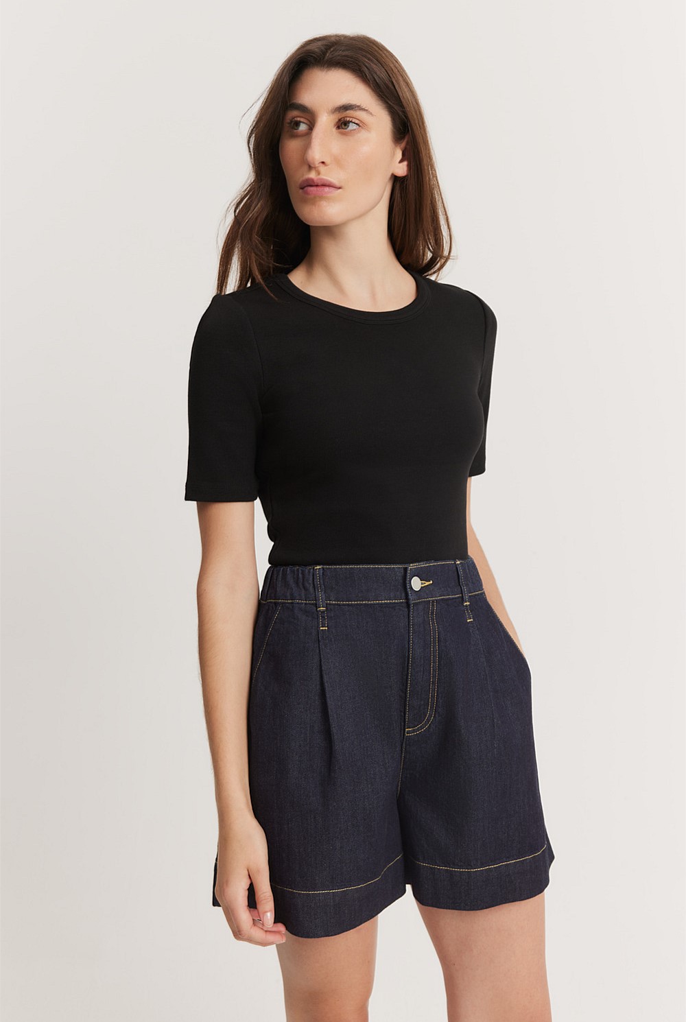 Fitted Rib T-Shirt