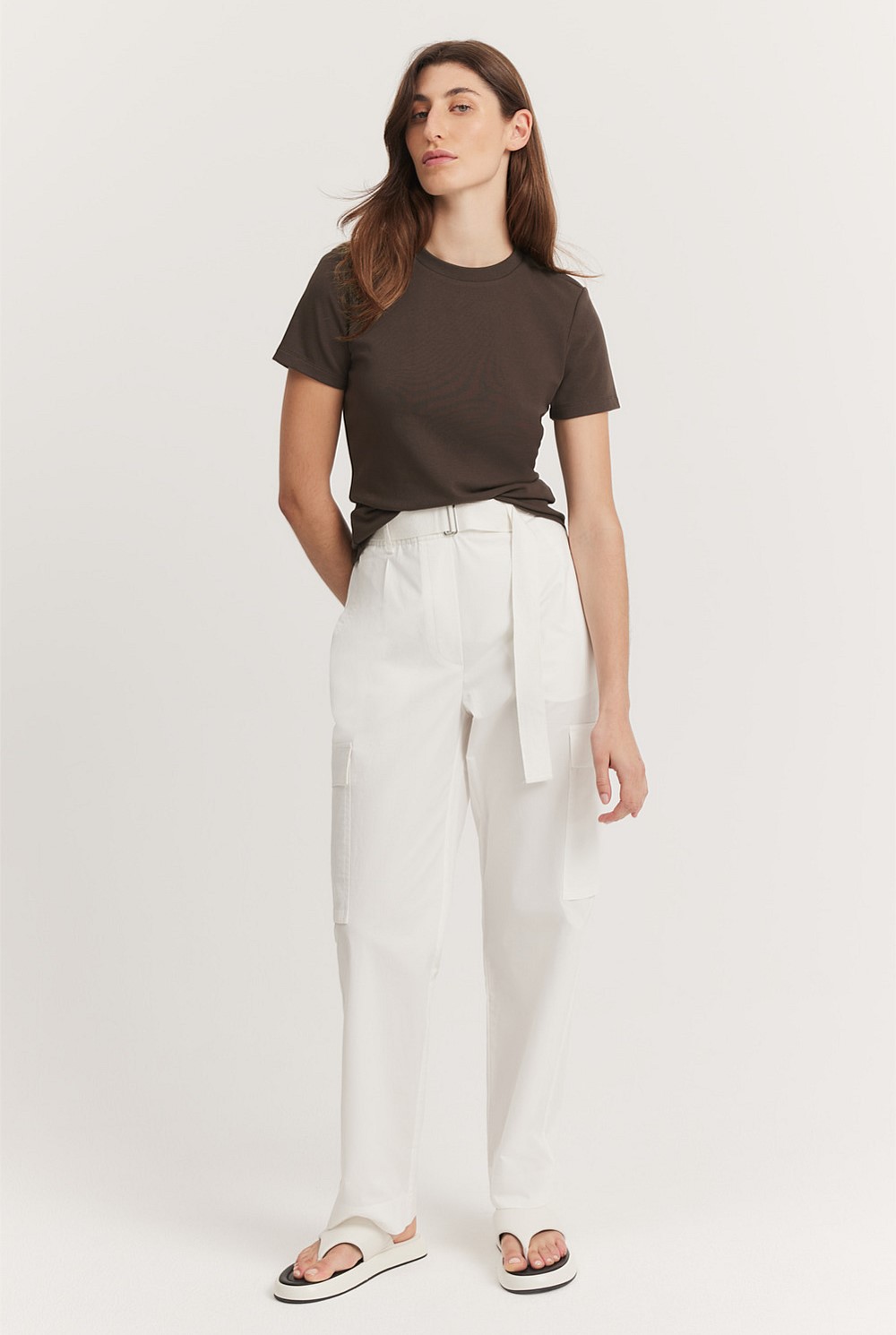 Australian Cotton Blend Fitted T-Shirt