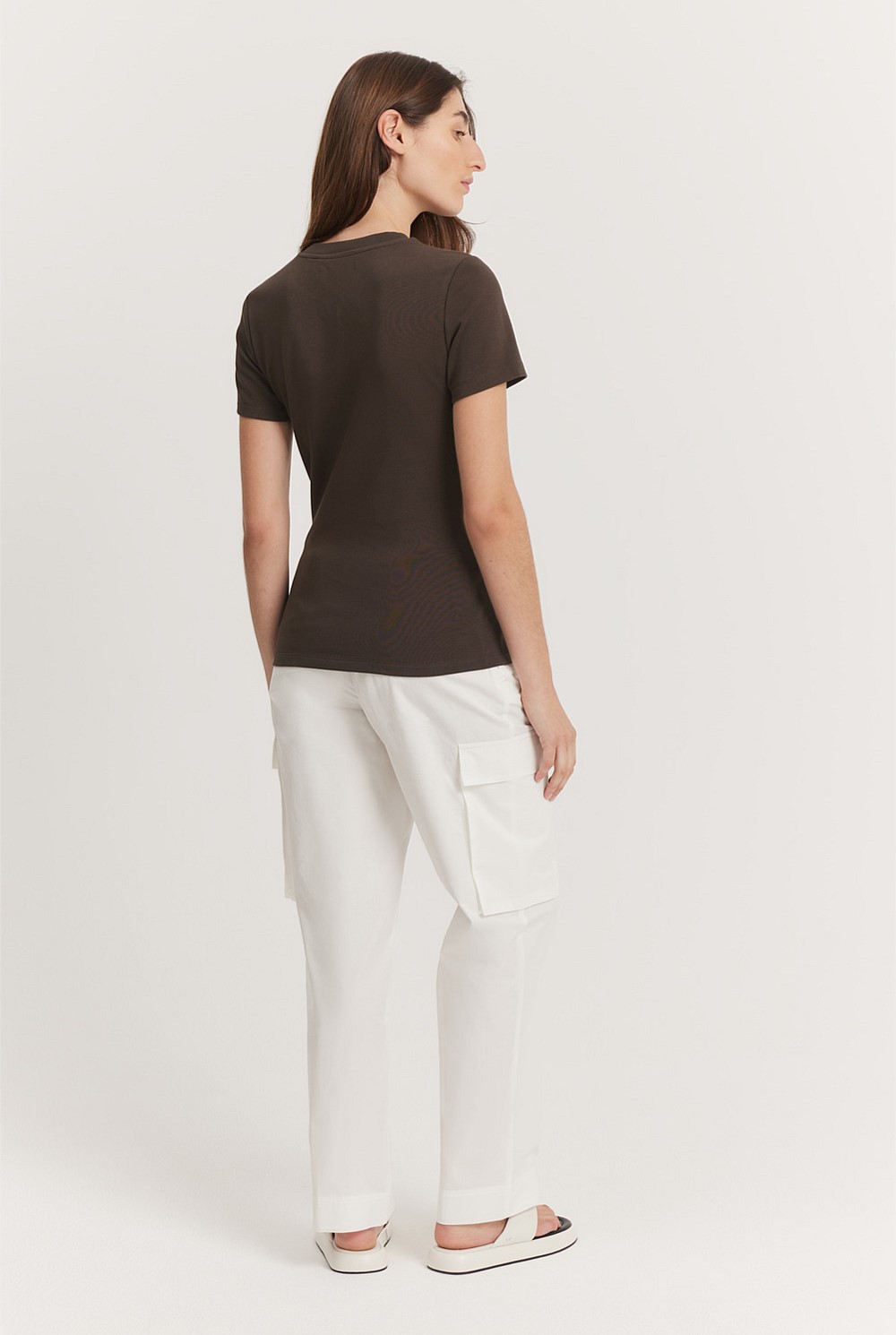 Australian Cotton Blend Fitted T-Shirt