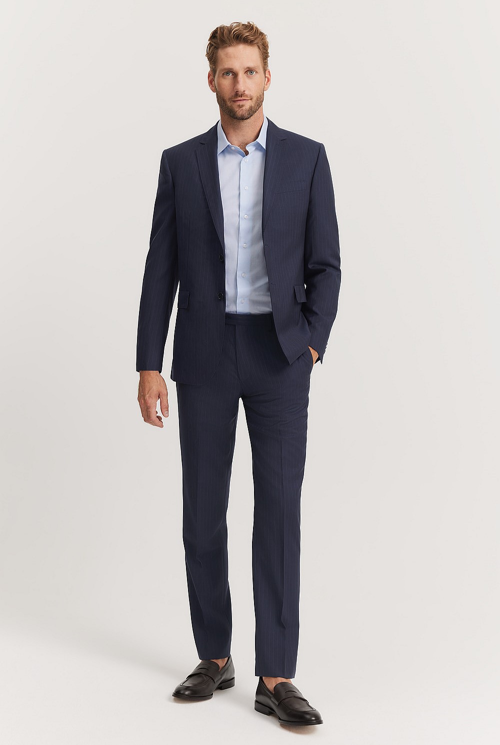 Regular Fit Pinstripe Travel Pant