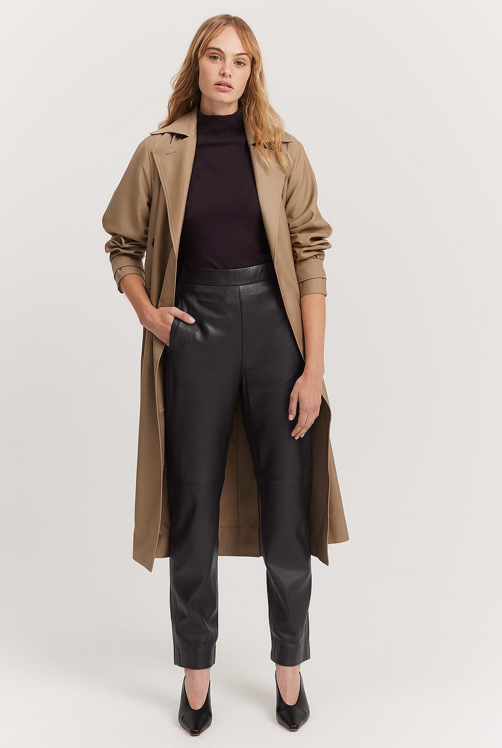 Leather Straight Pant