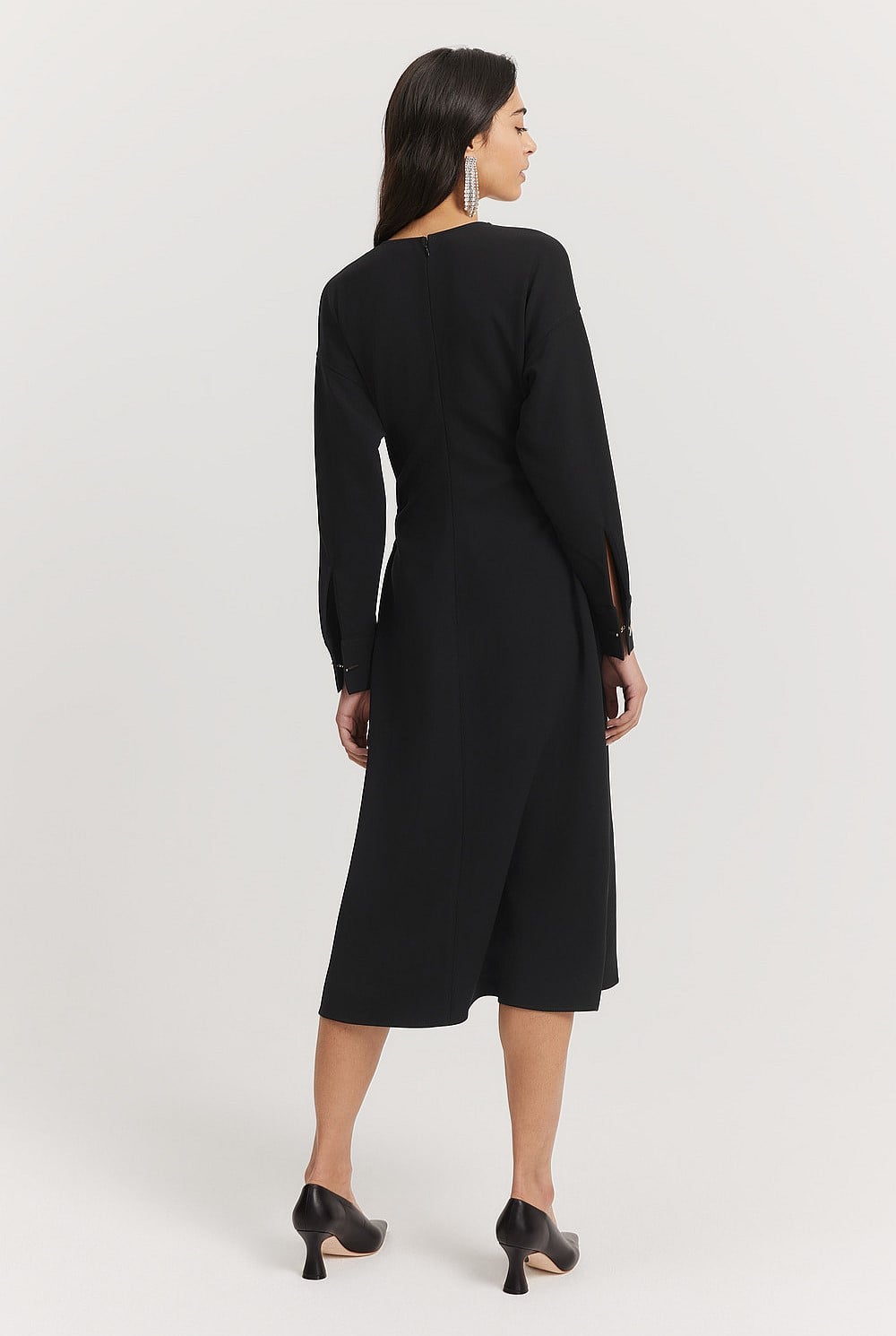 V-Neck Midi Dress