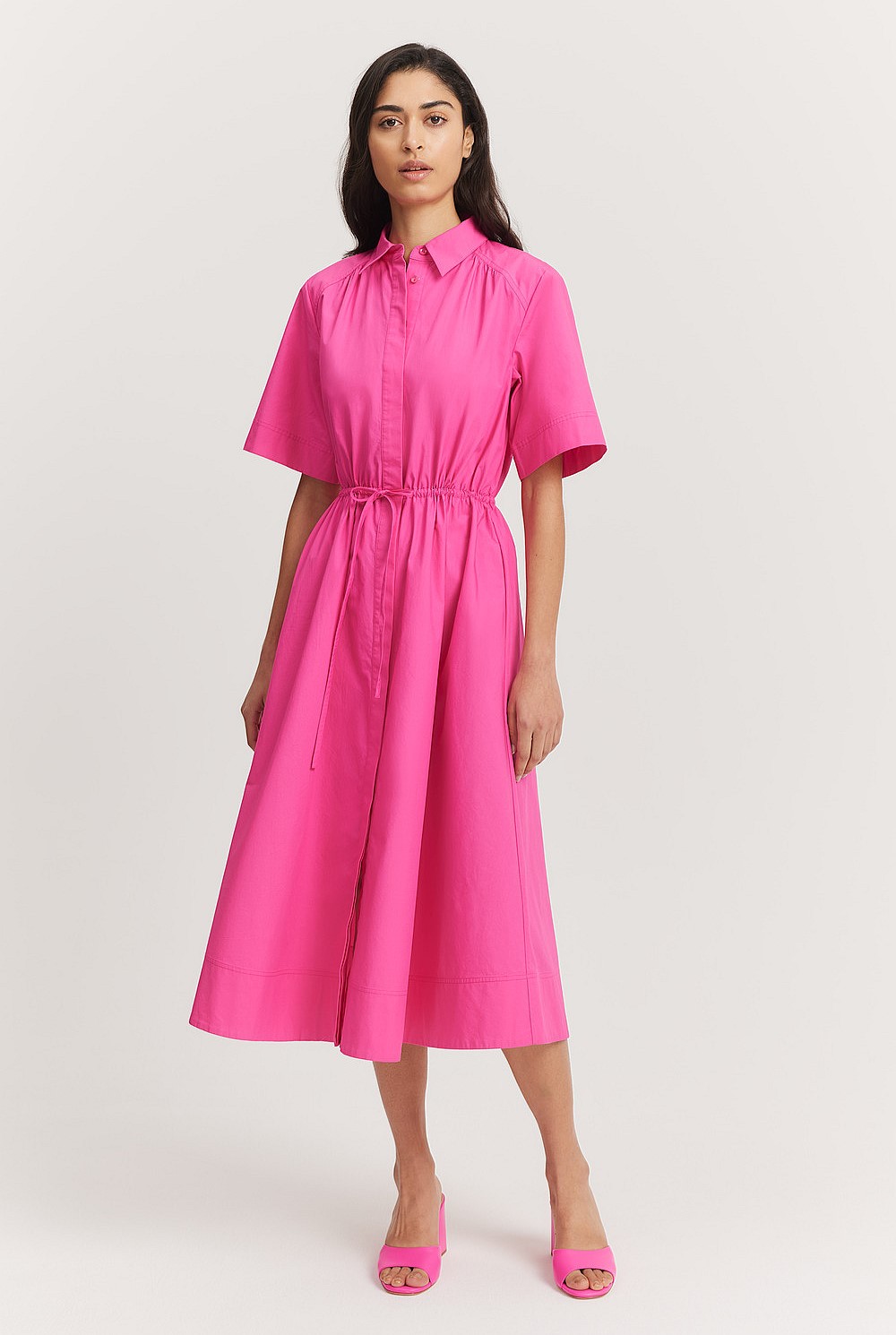 Tie Waist Midi Dress