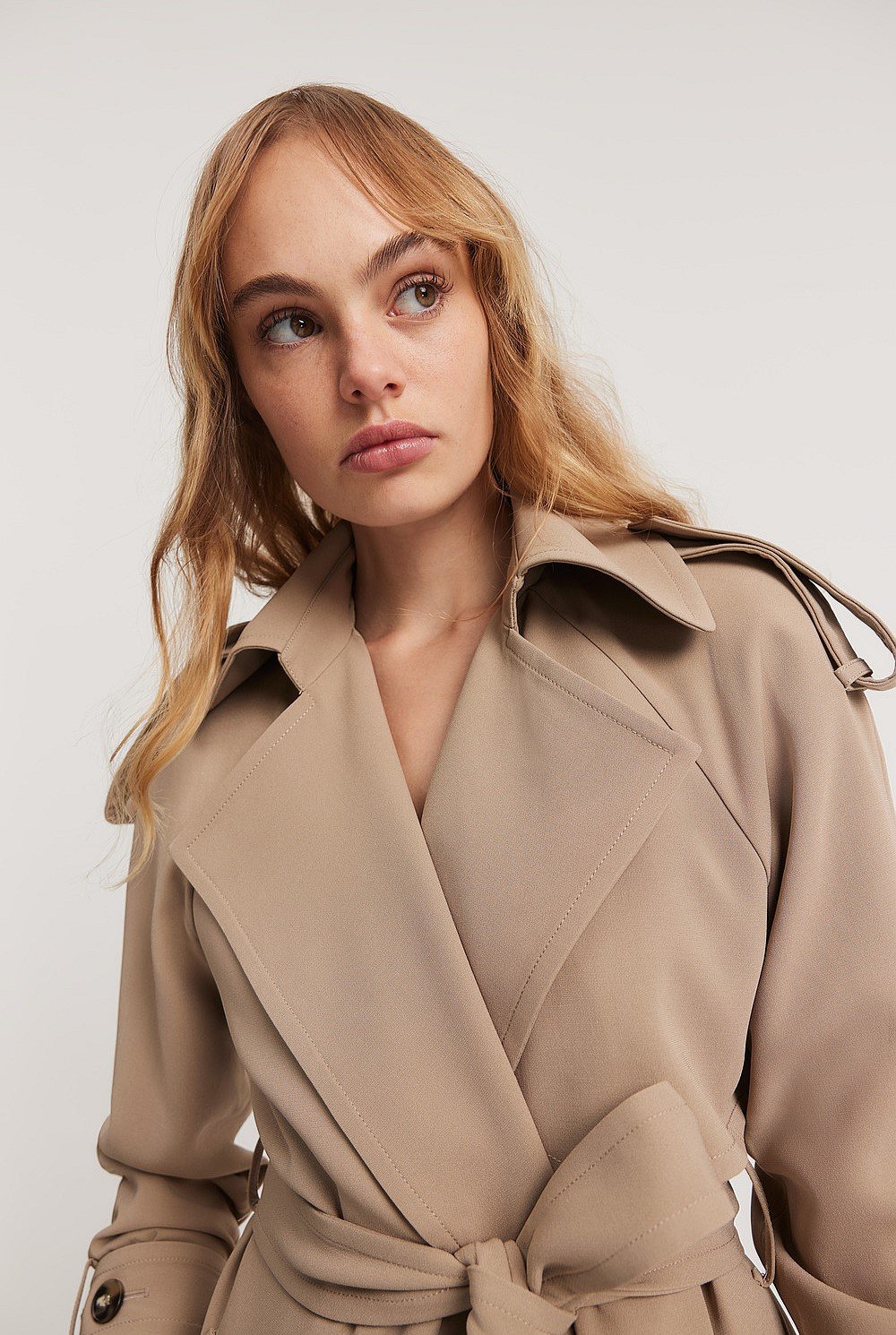 Button Detail Trench Coat