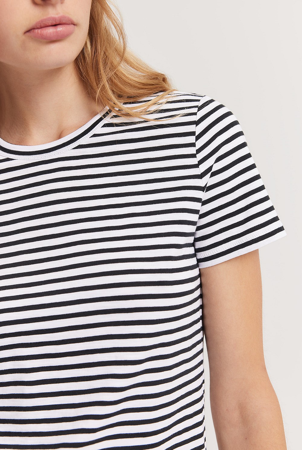 Short Sleeve Australian Cotton Slub Stripe T-Shirt