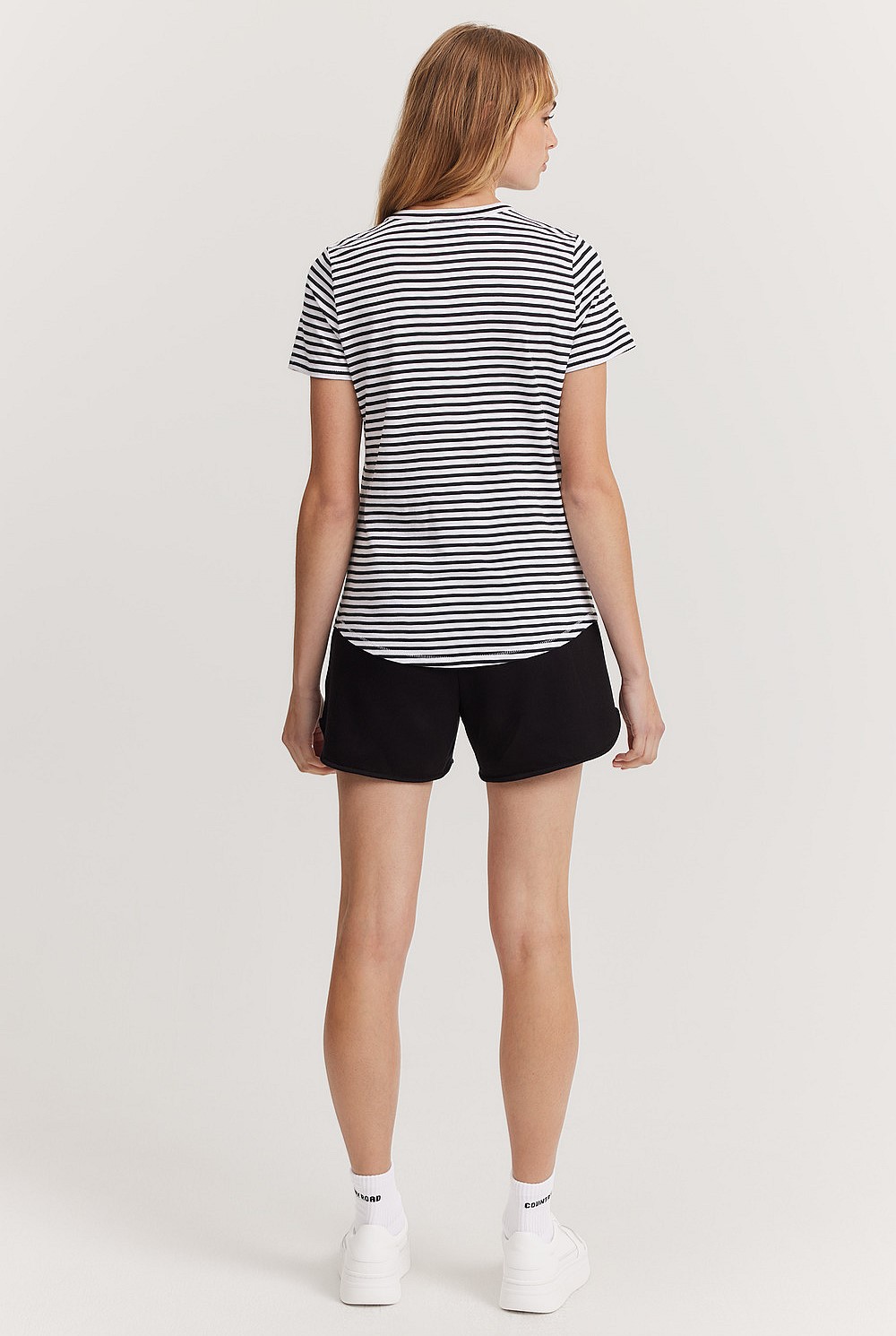 Short Sleeve Australian Cotton Slub Stripe T-Shirt