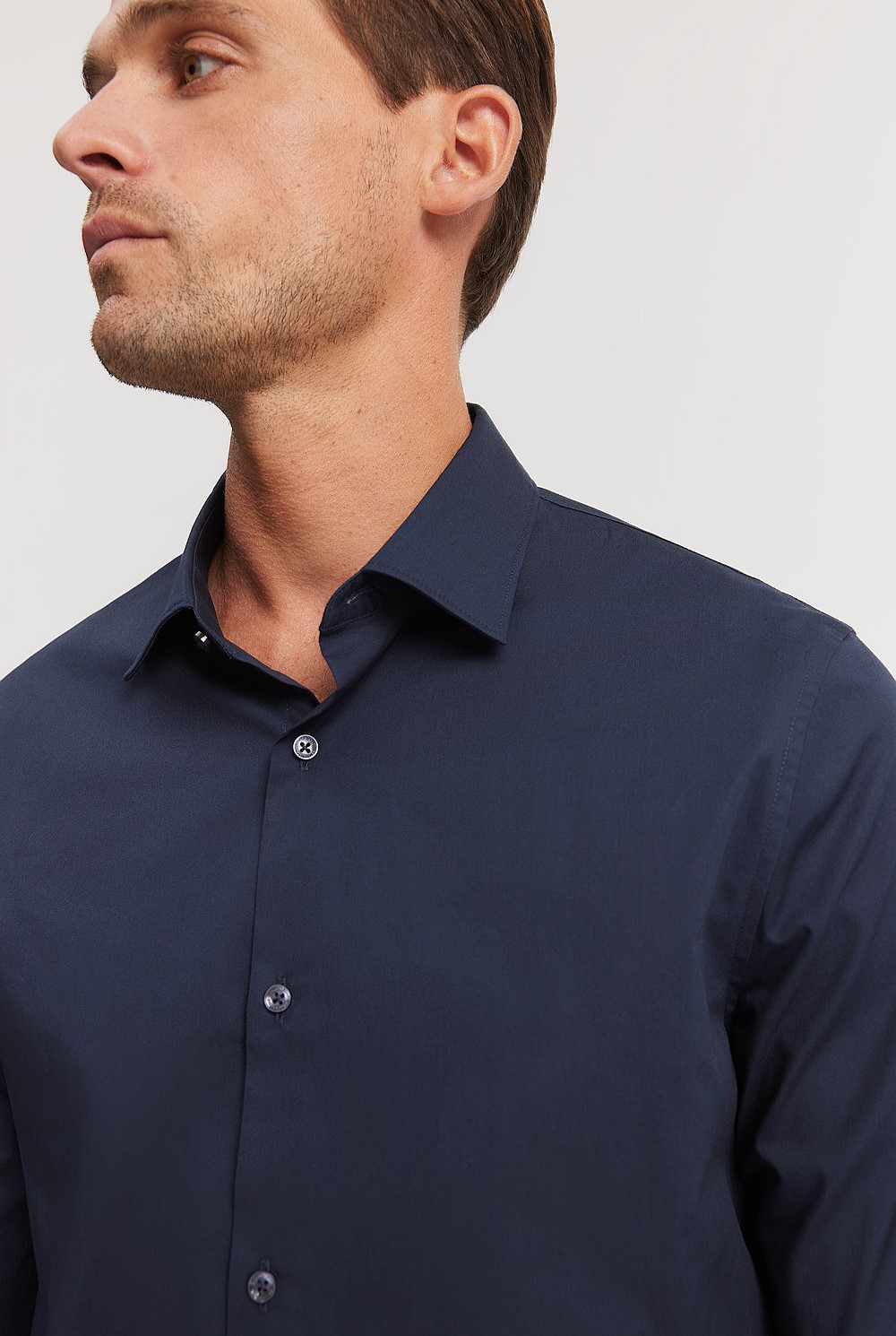 Tailored Fit Poplin Stretch Shirt