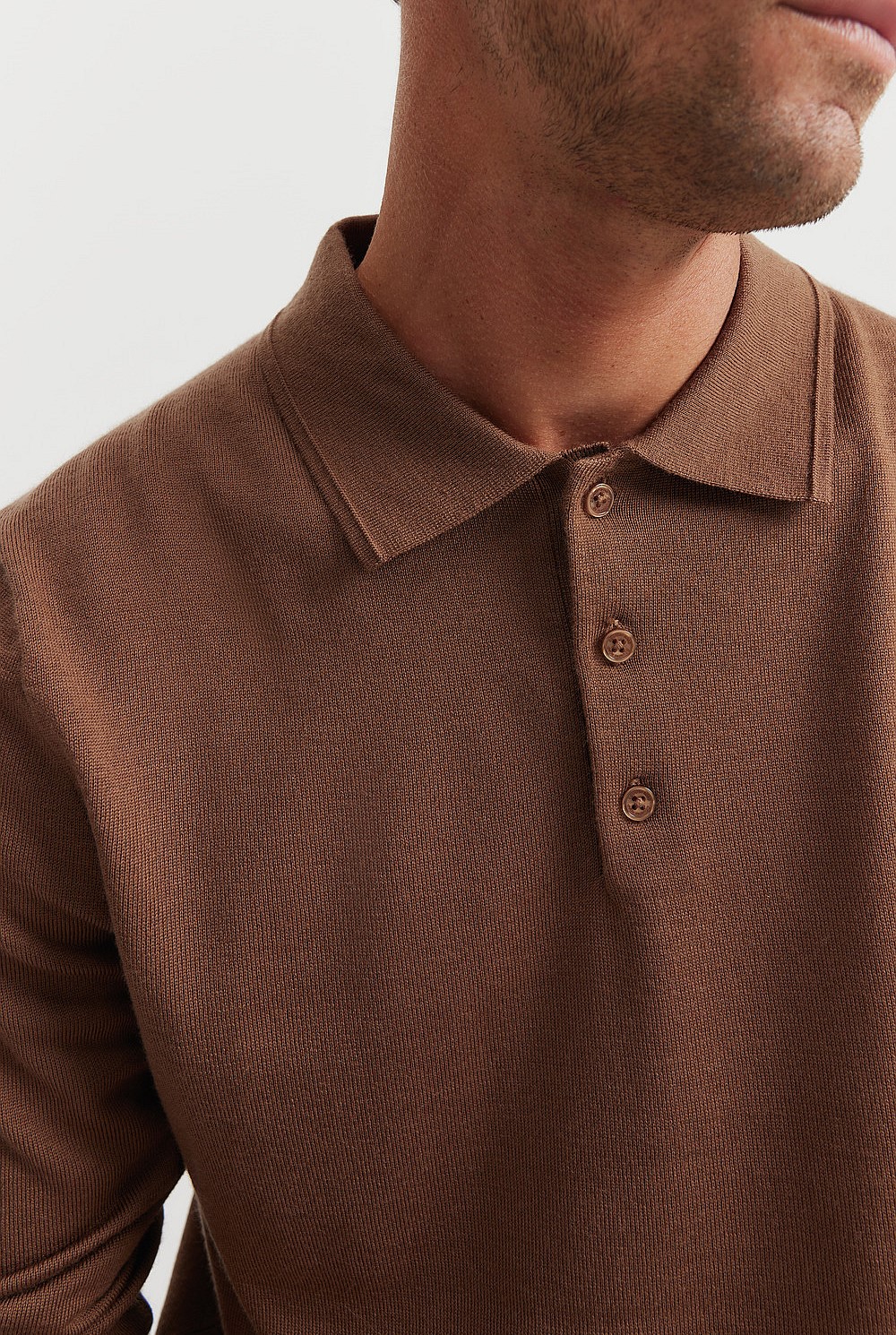 Verified Australian Merino Long Sleeve Polo