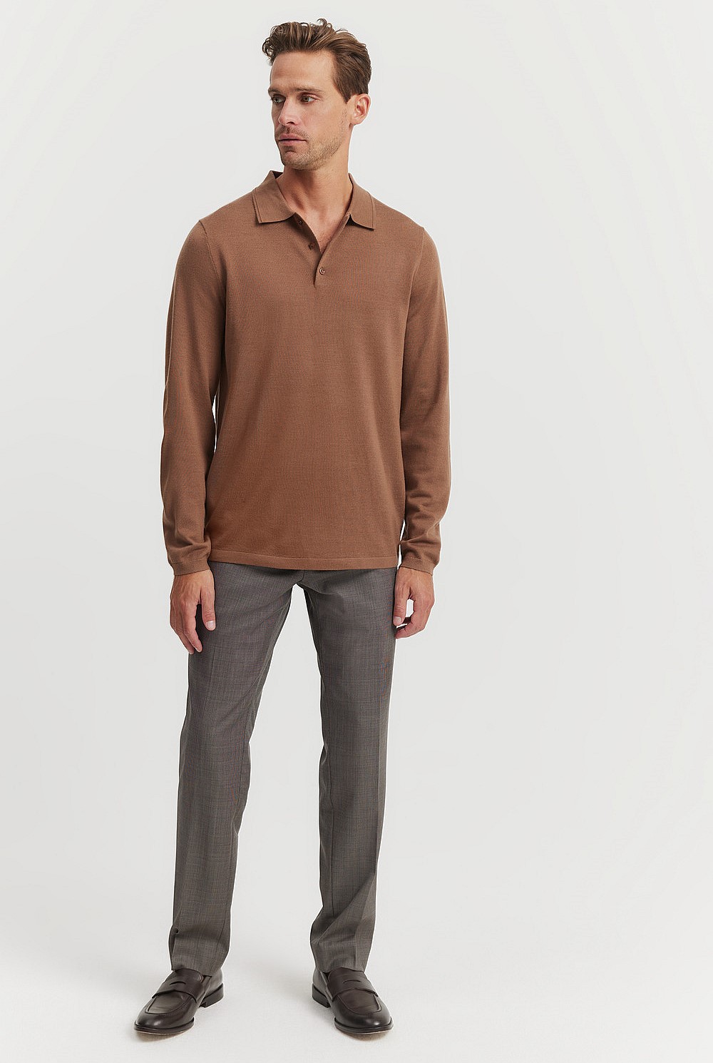 Verified Australian Merino Long Sleeve Polo