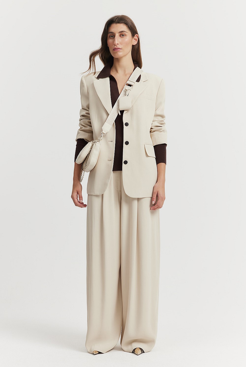 Australian Merino Wool Silk Collared Knit