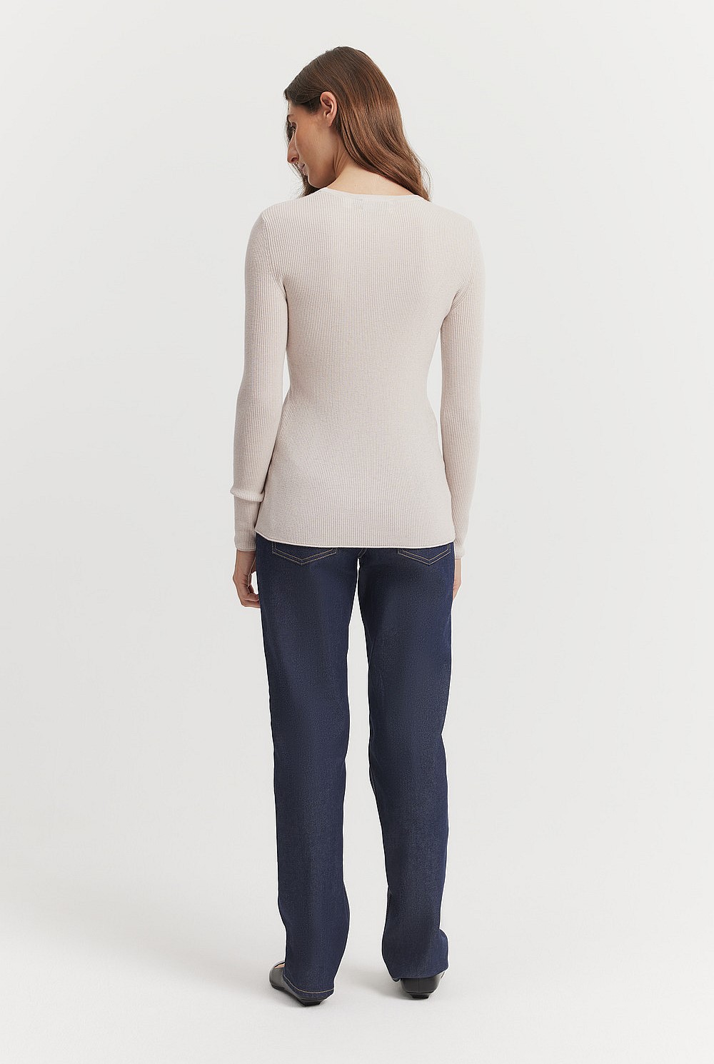 Australian Merino Wool Silk Rib Cardigan