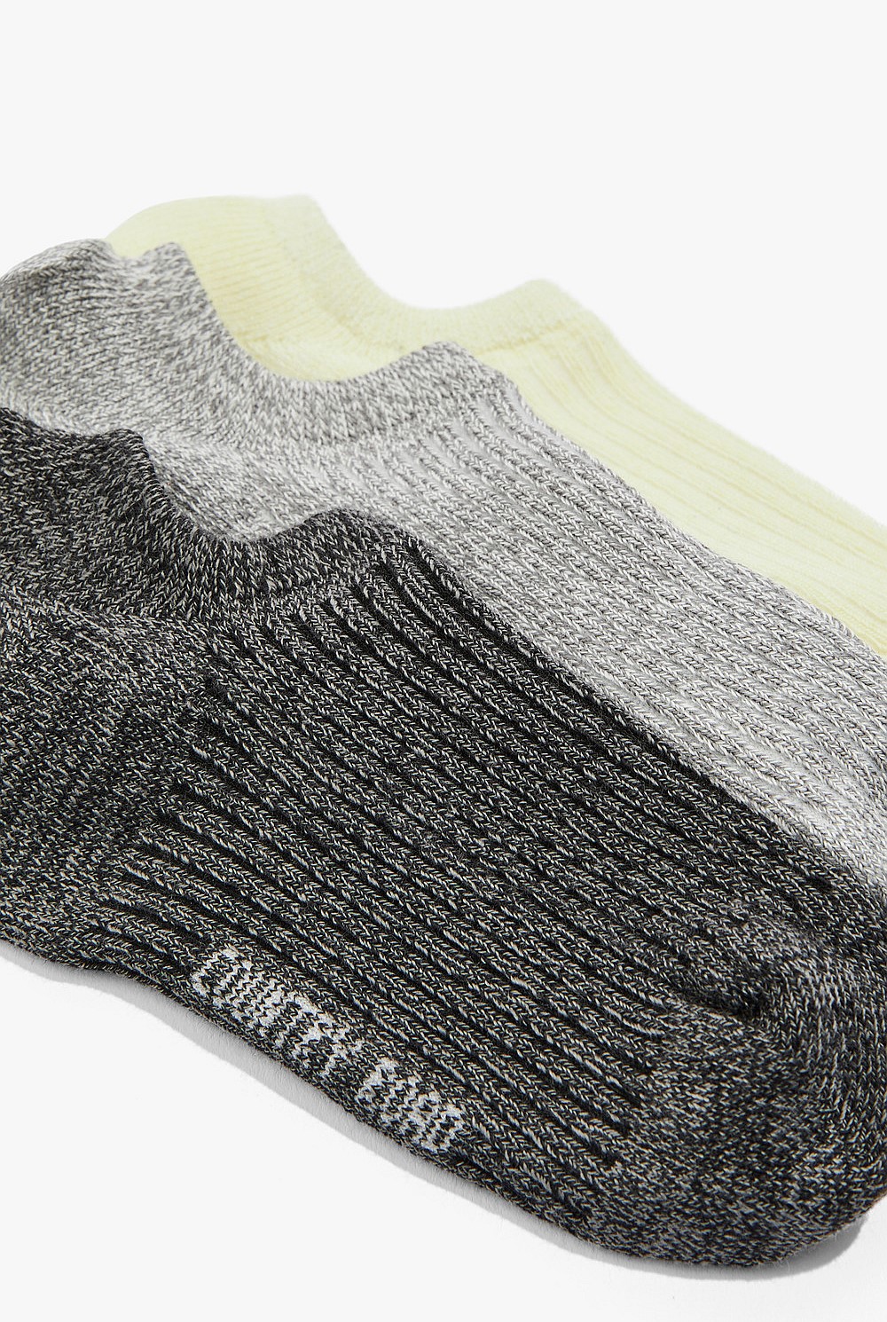 No Rib Socks Charcoal Marle Australian Cotton Rib No-Show Sock Pack of 3 - Socks ...