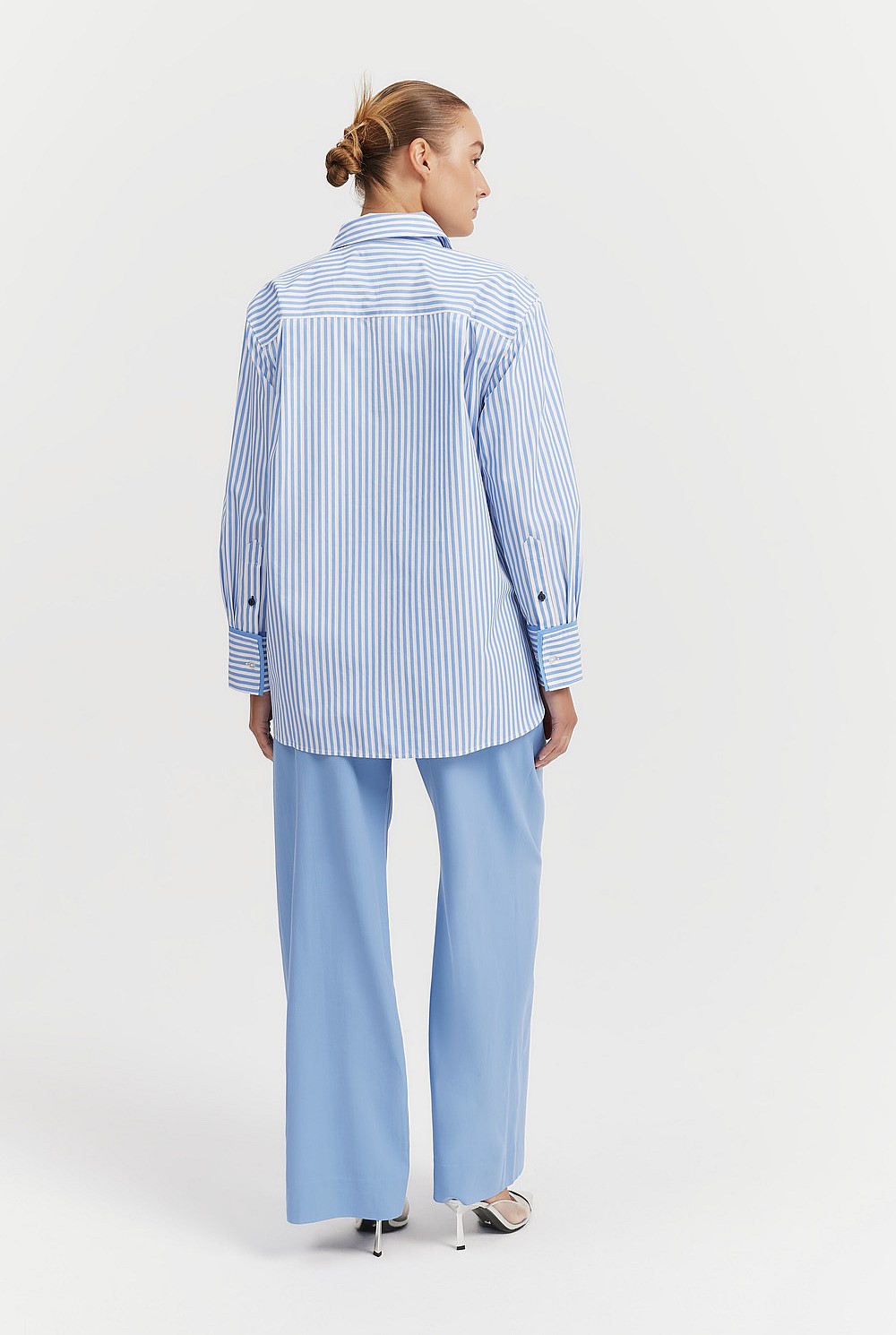 Australian Cotton Poplin Relaxed Stripe Shirt