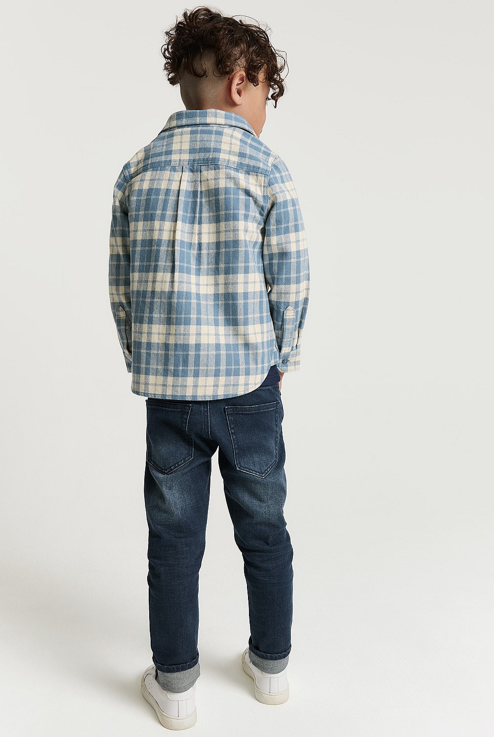 Faded Blue Check Shirt - Natural Fibres | Country Road