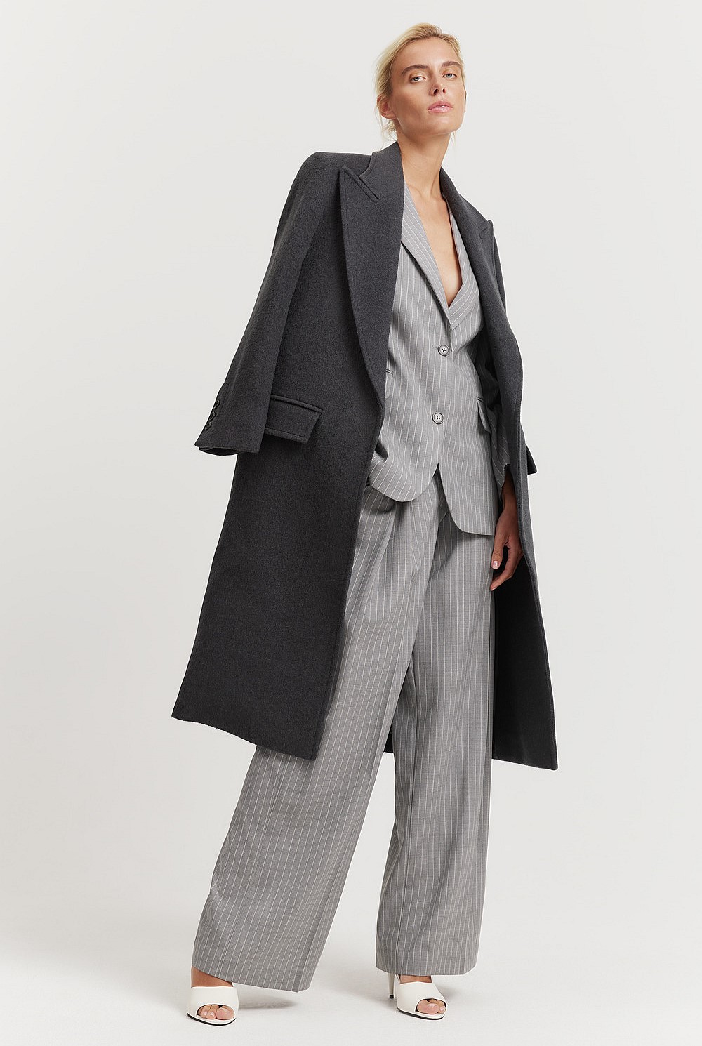 Pinstripe Pleat Pant