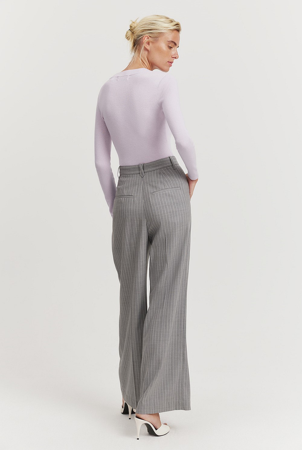 Pinstripe Pleat Pant