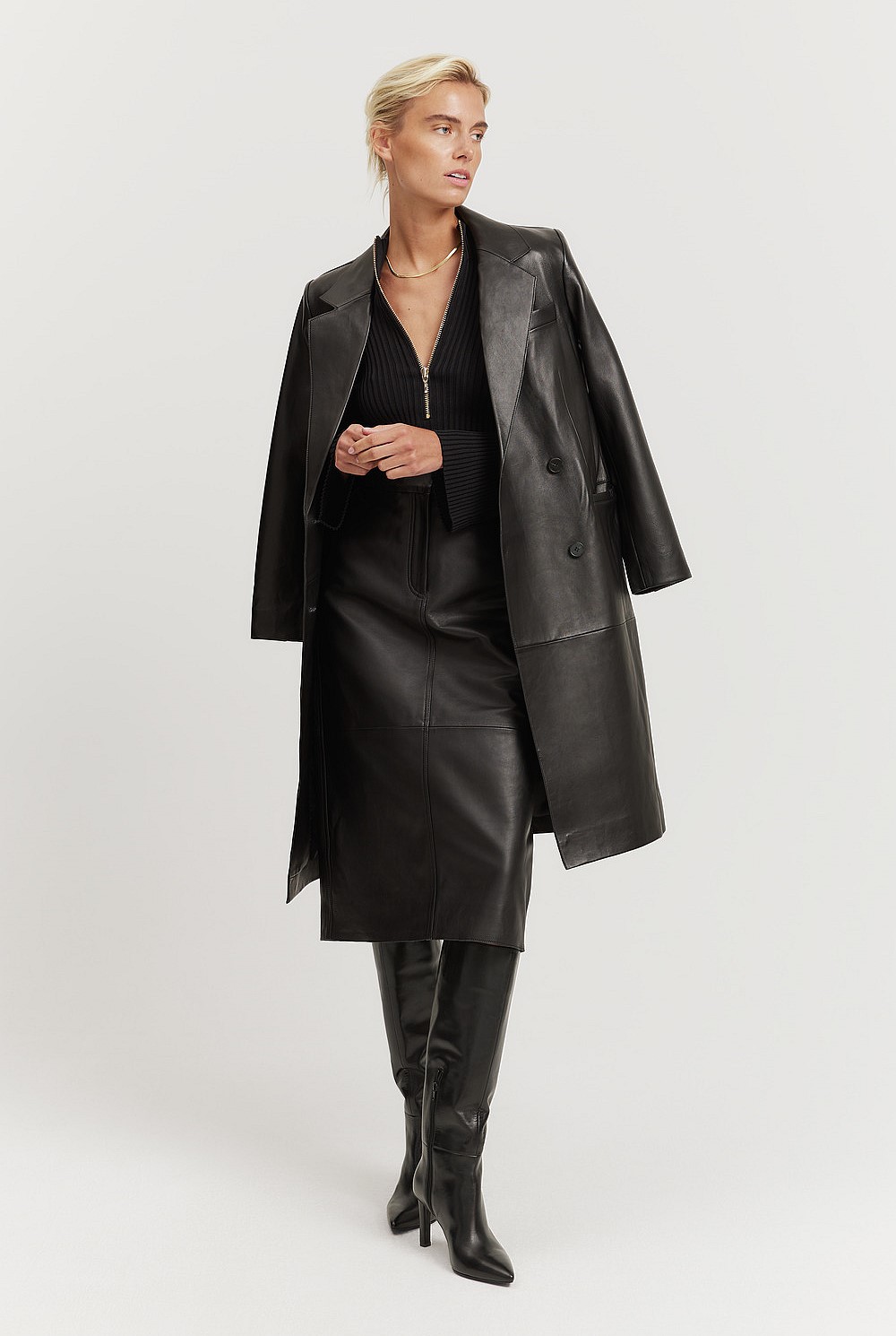 Rib Half Zip Top