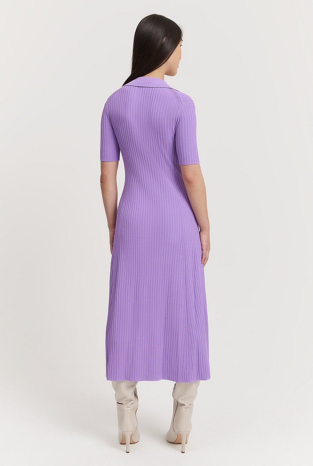 Compact Knit Polo Dress