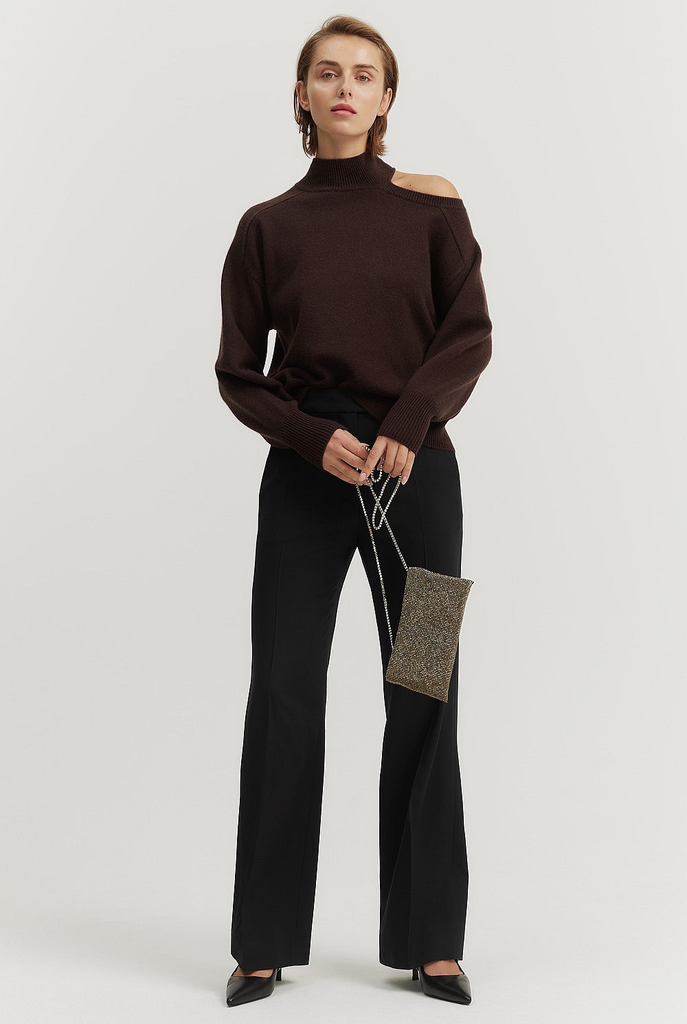 Cashmere Blend Cut-out Soft Knit