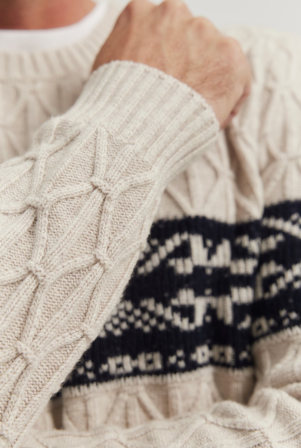 Fairisle Cable Crew Knit