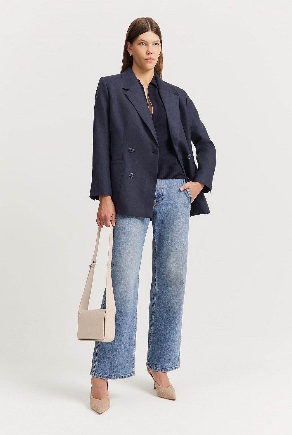 Organically Grown Linen Relaxed Blazer