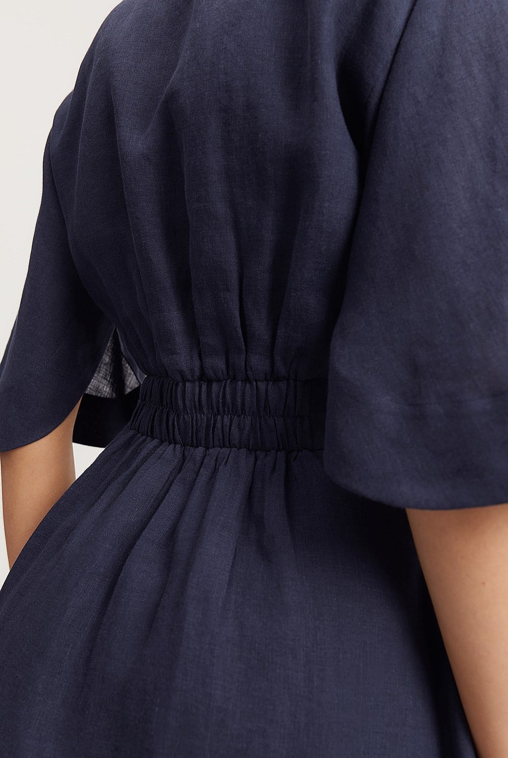 Linen Darted Mini Dress