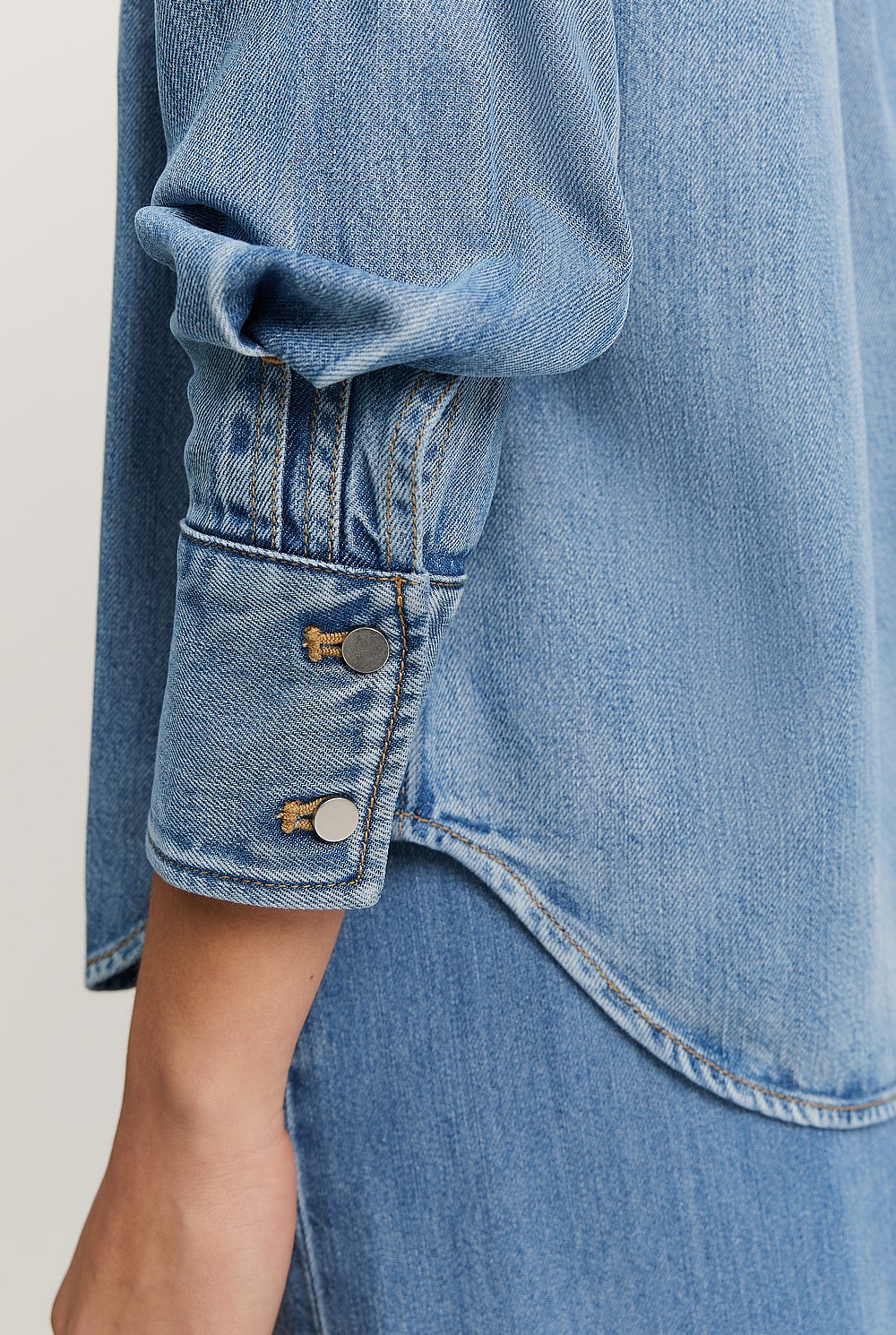 Pocket Detail Denim Shirt