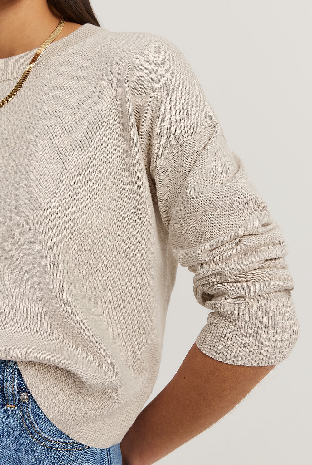 Cotton Linen Crew Neck