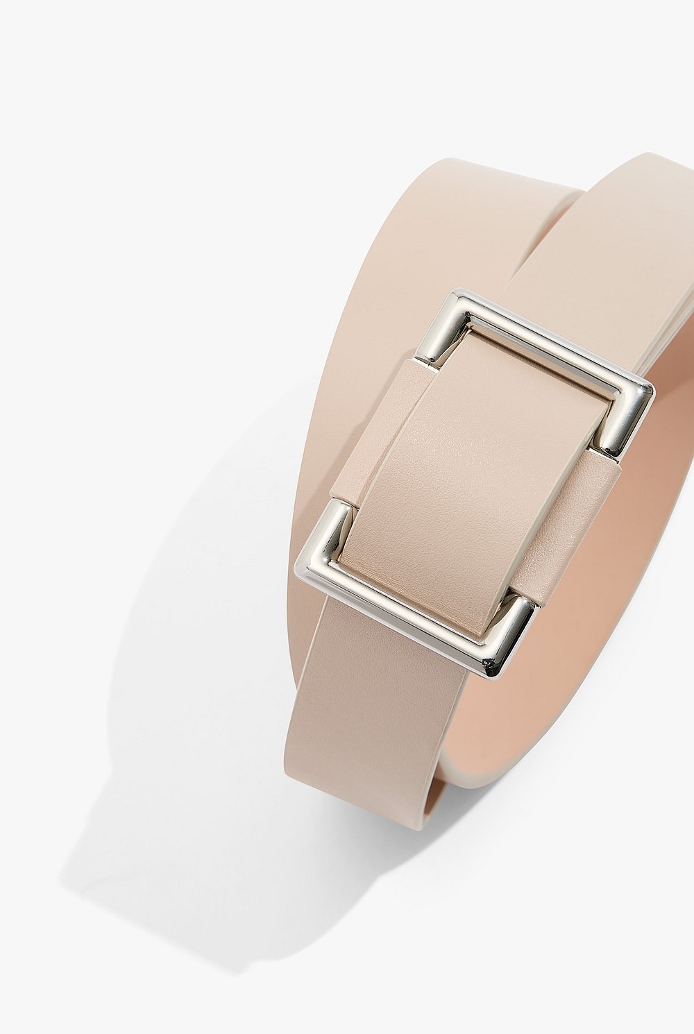 Square Detail Leather Belt