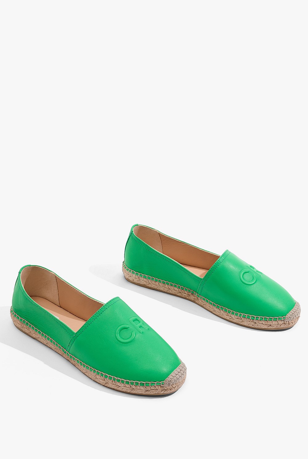 CR Logo Leather Espadrille
