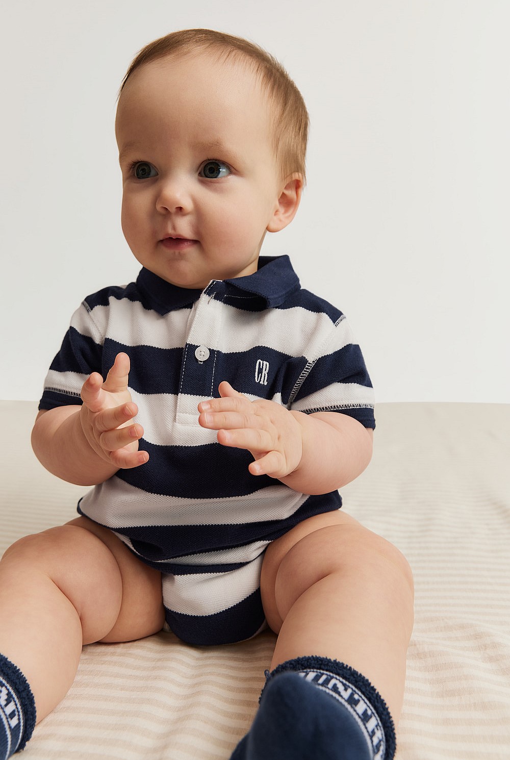 Organically Grown Cotton Polo Bodysuit