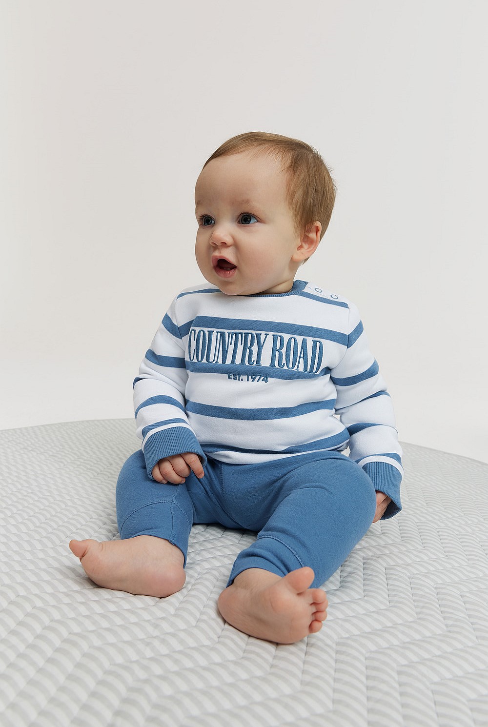 Verified Australian Cotton Heritage Stripe Sweat
