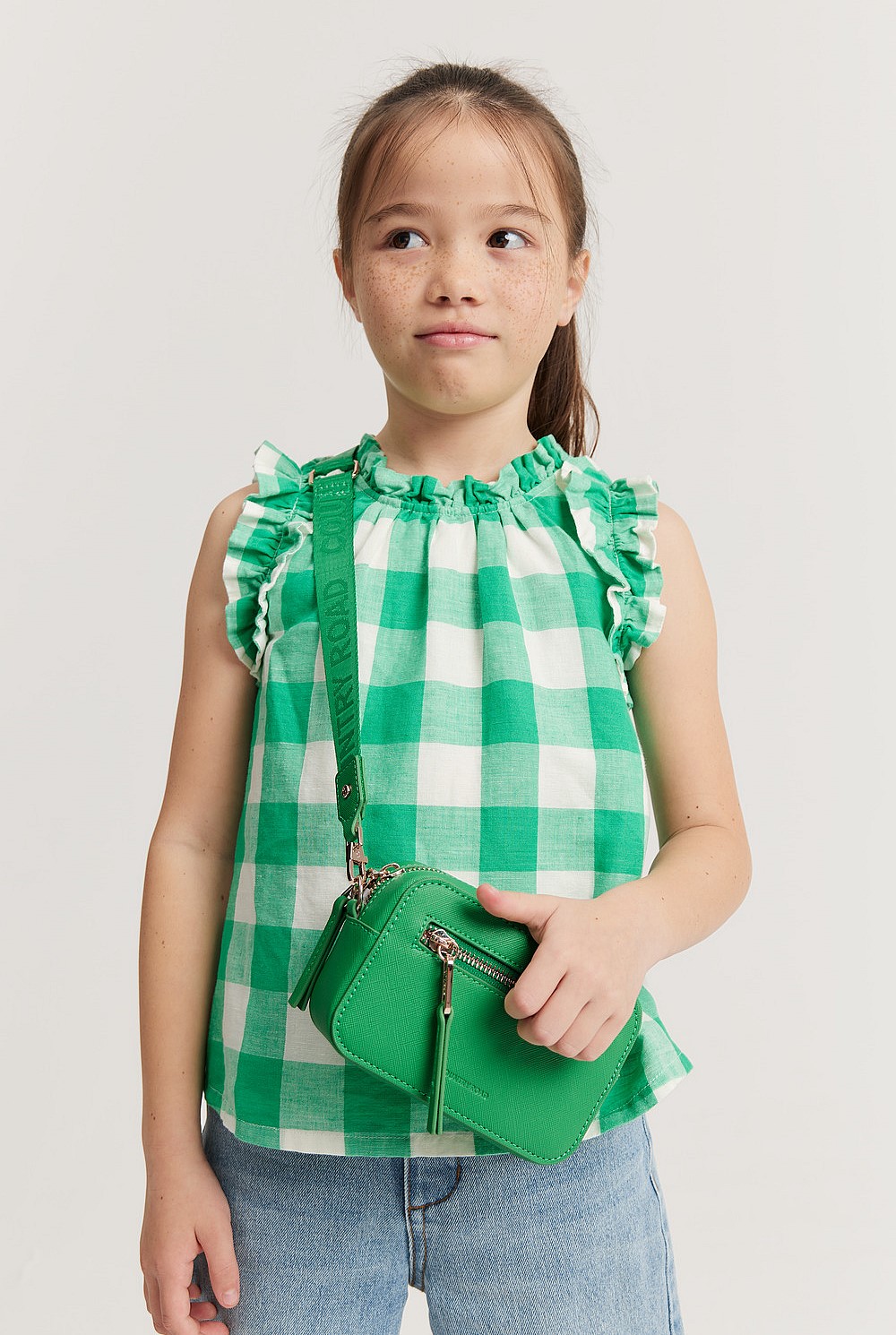 Recycled Polyester Logo Crossbody Bag