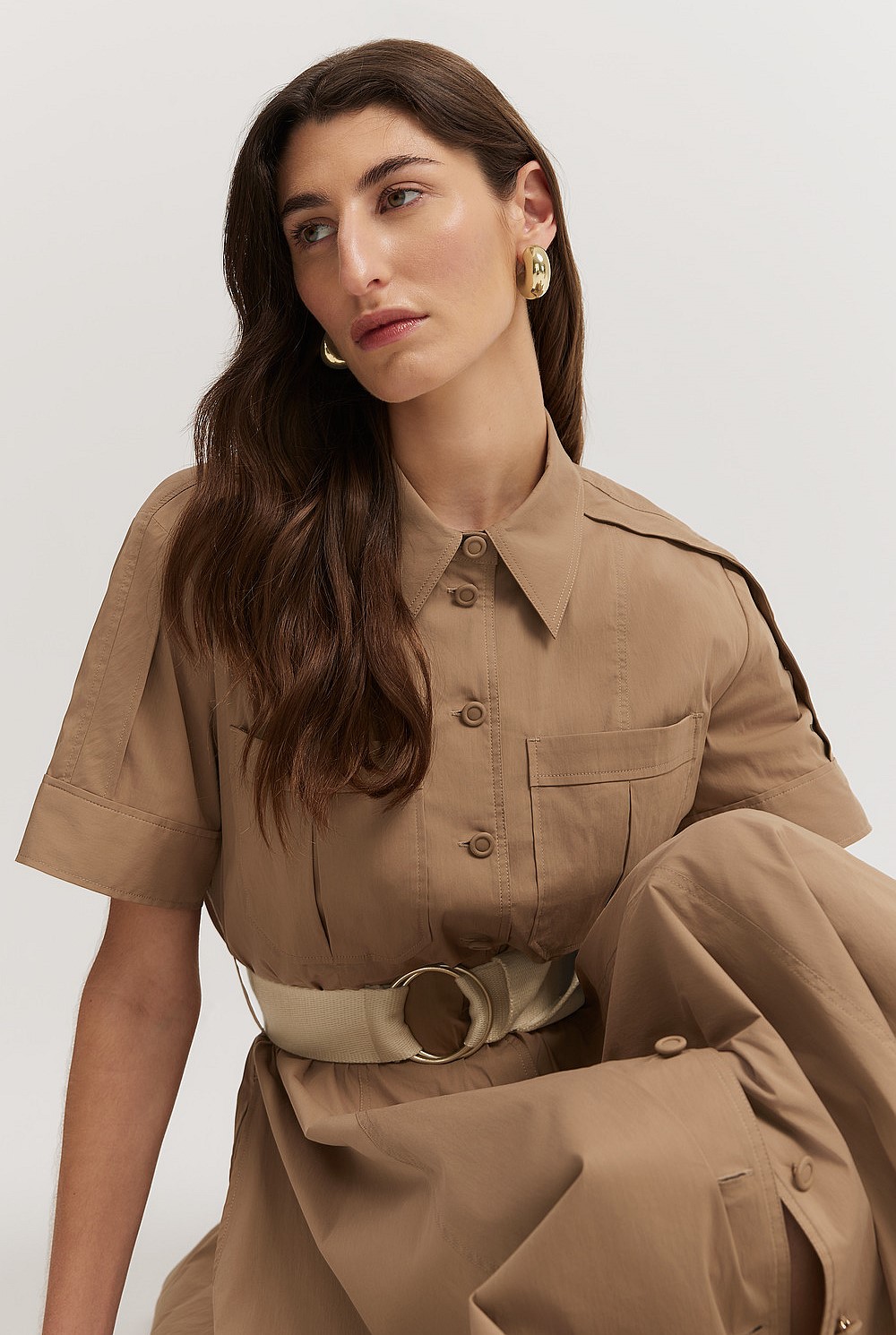 Pocket Detail Shirt Dress
