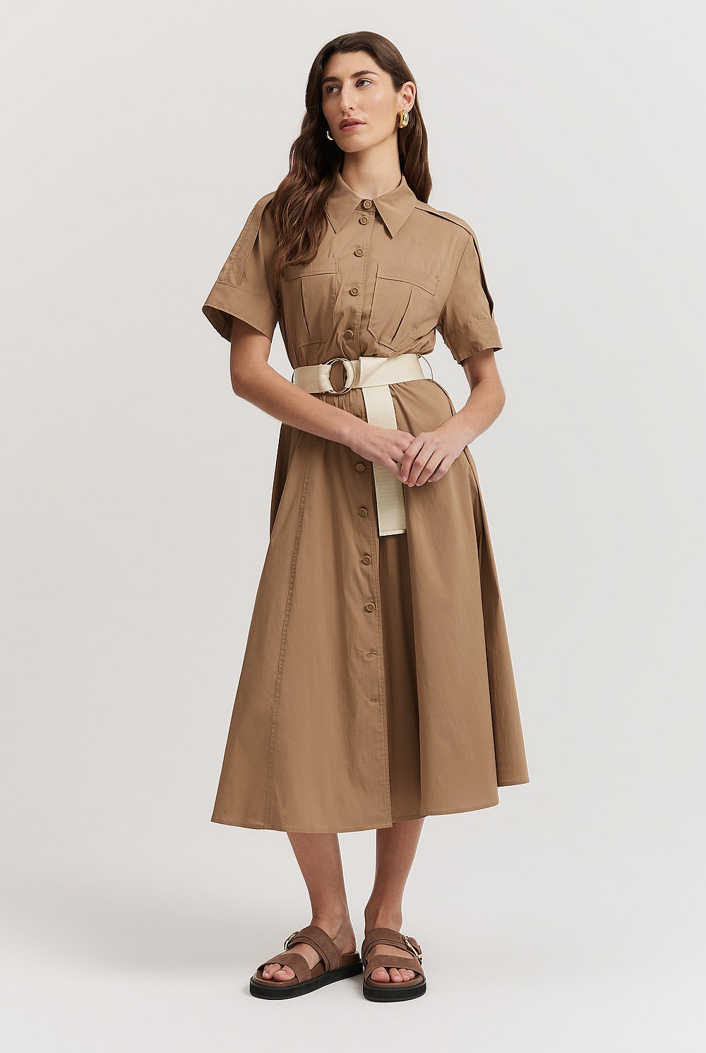 Pocket Detail Shirt Dress