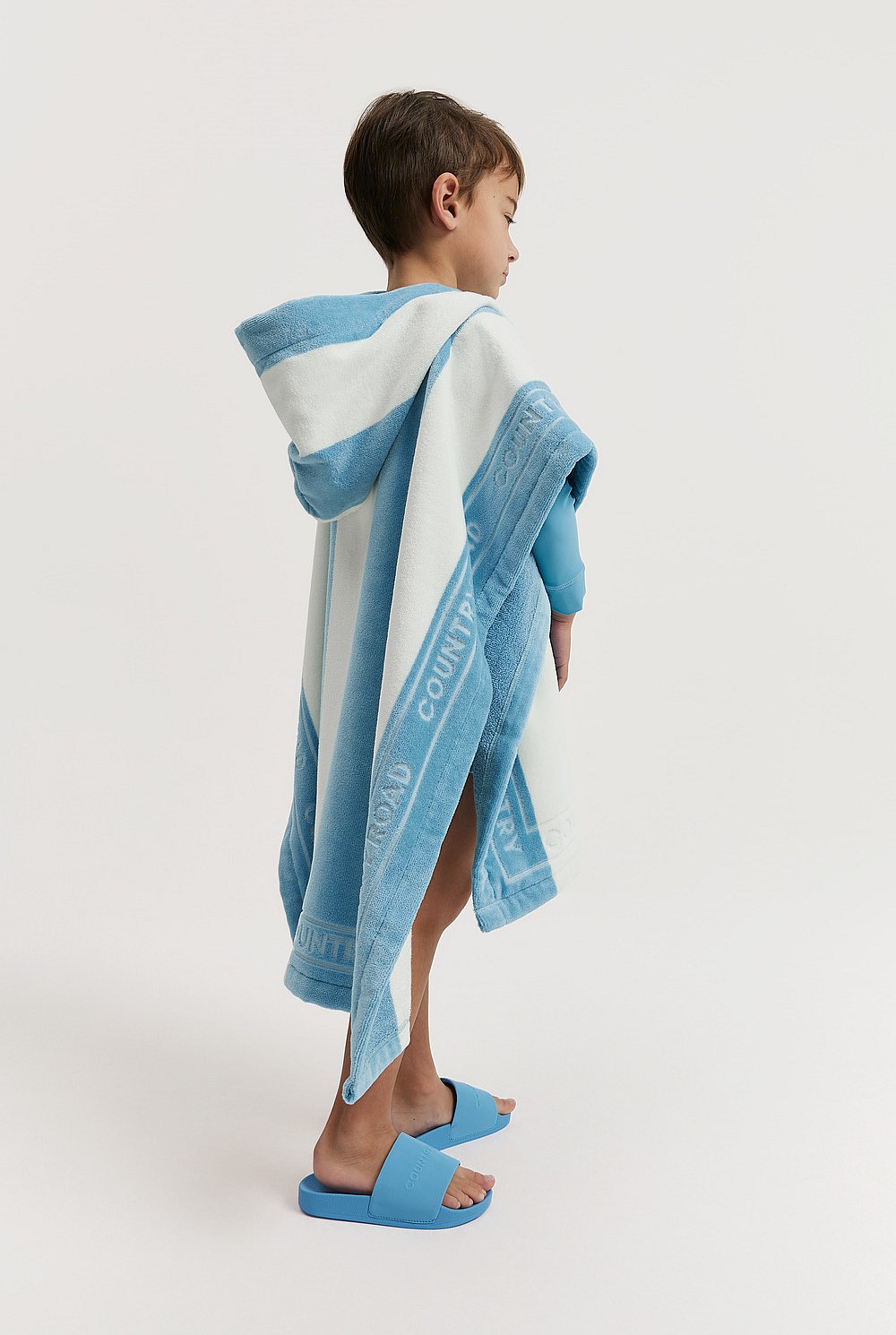 Australian Cotton Logo Stripe Poncho