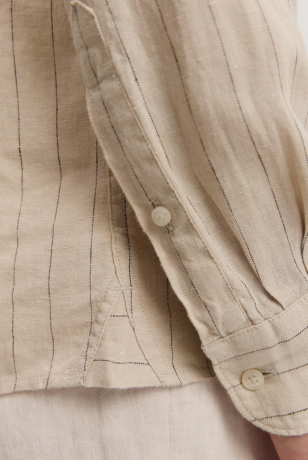 Regular Fit Organically Grown Linen Stripe Shirt