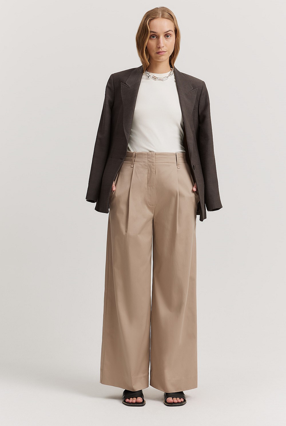 Cotton Wide Leg Pant