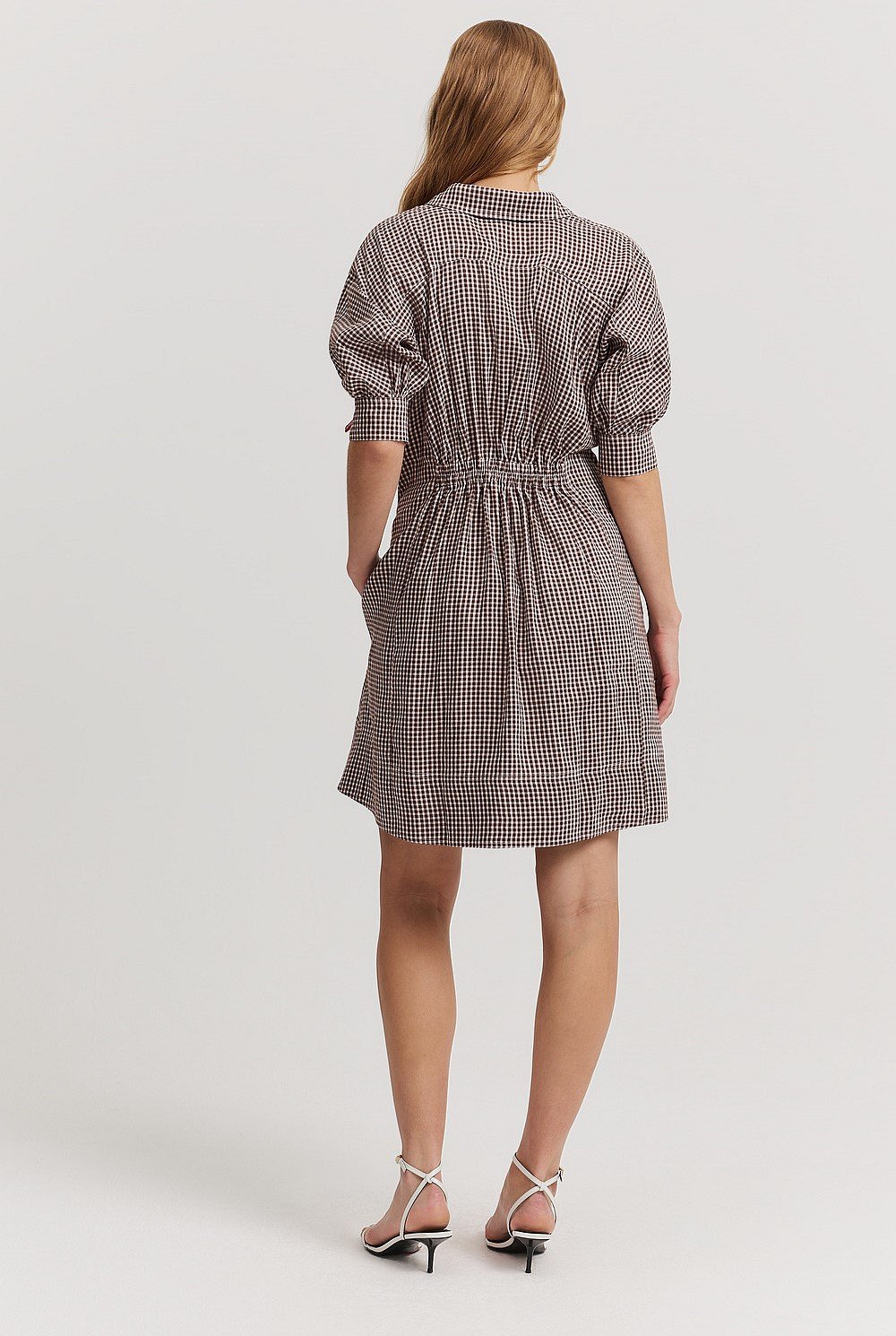 Fluid Cinched Shirt Dress