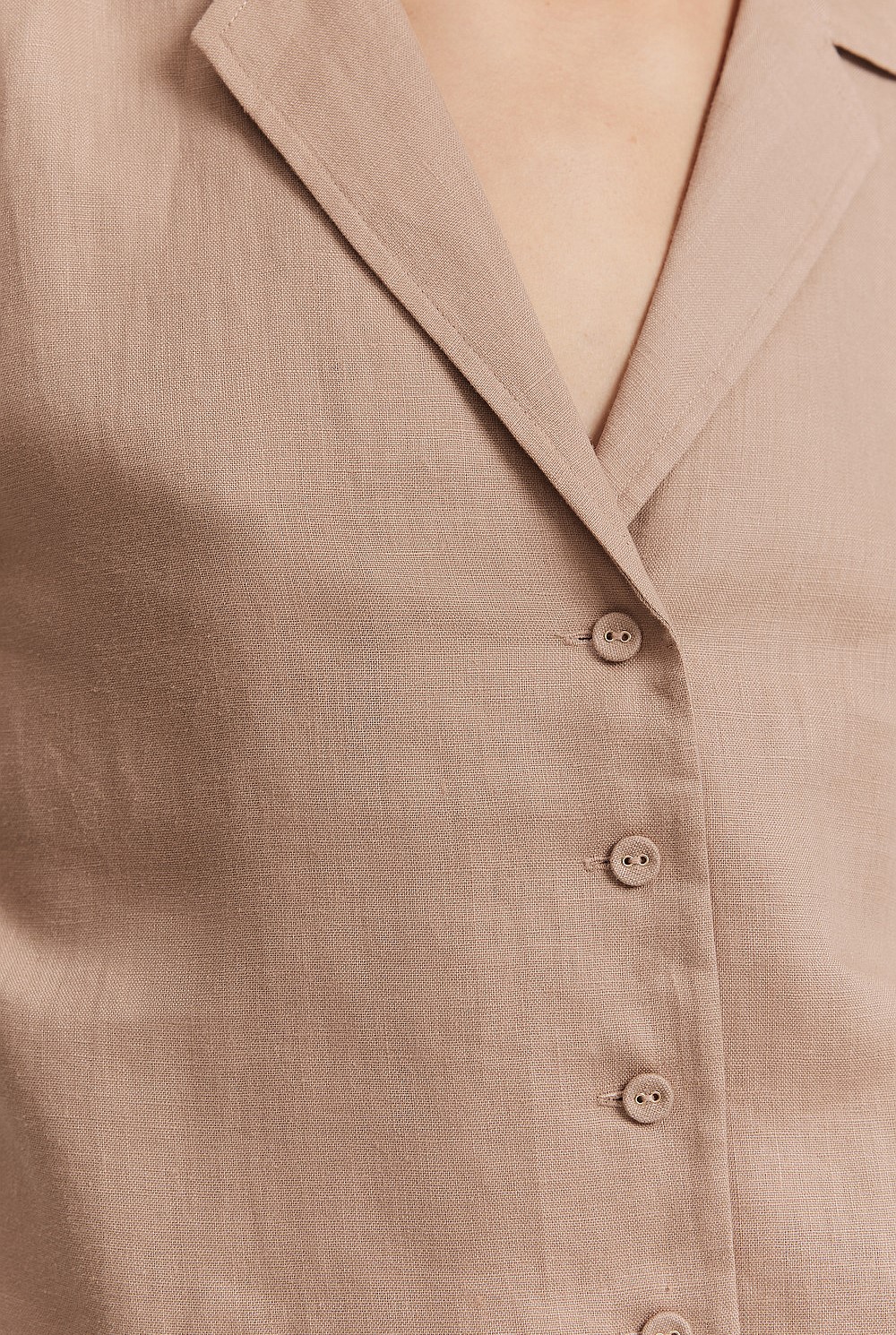 Linen Scallop Detail Shirt
