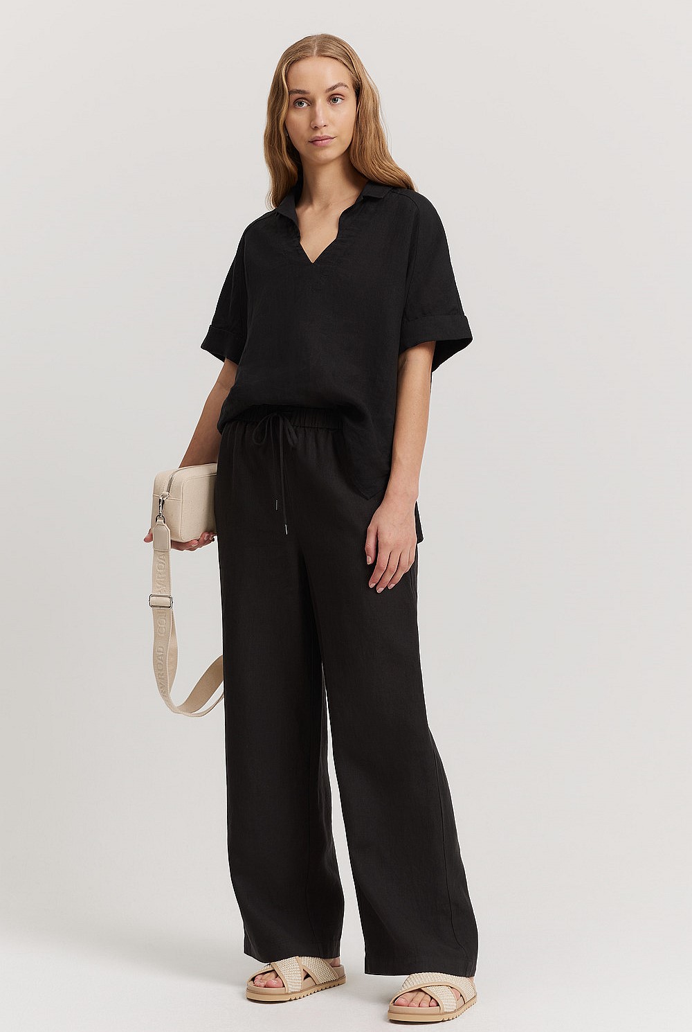 Organically Grown Linen Pull-on Pant