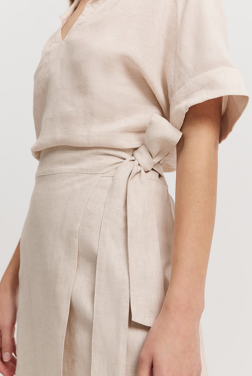 Organically Grown Linen Wrap Skirt