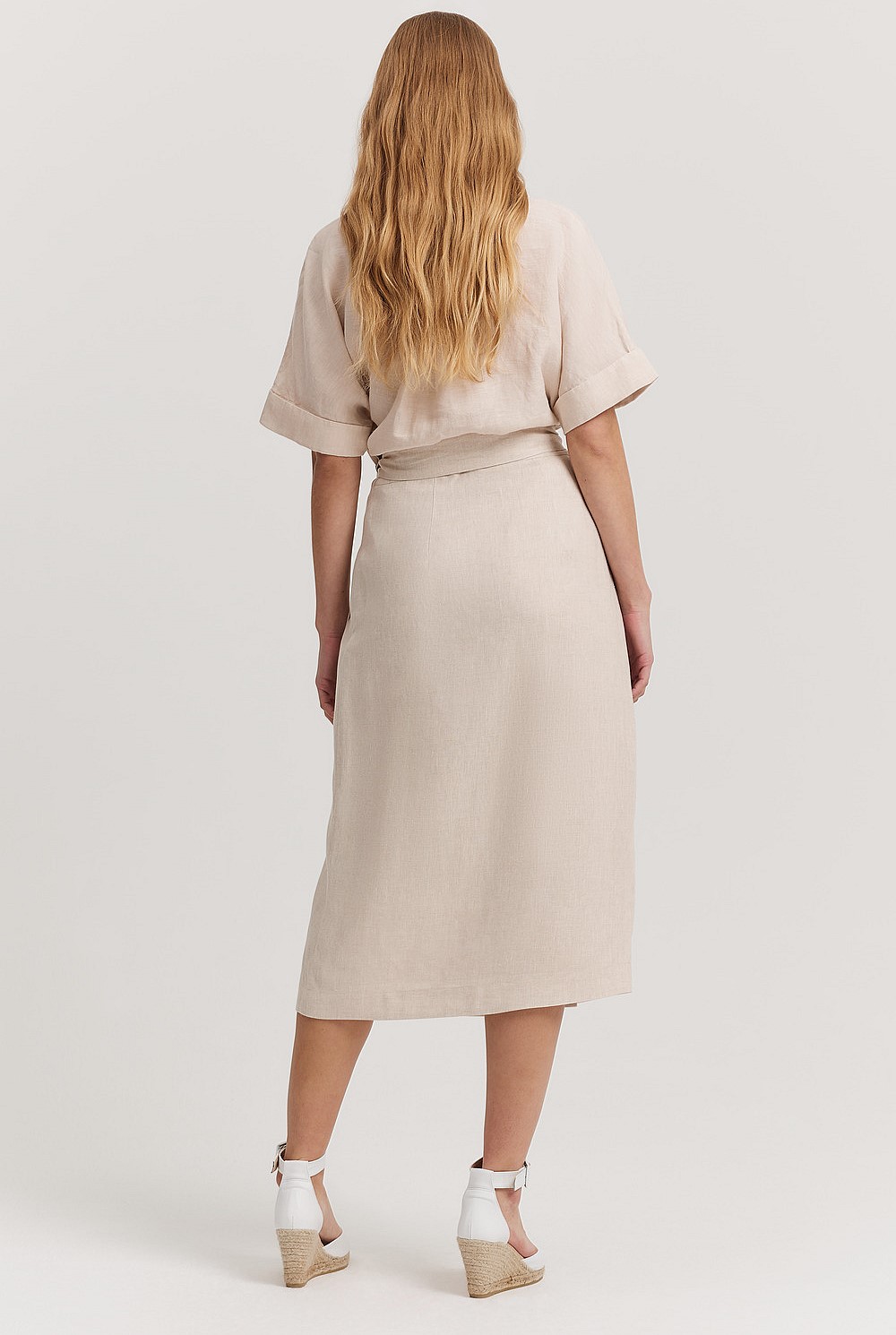 Organically Grown Linen Wrap Skirt