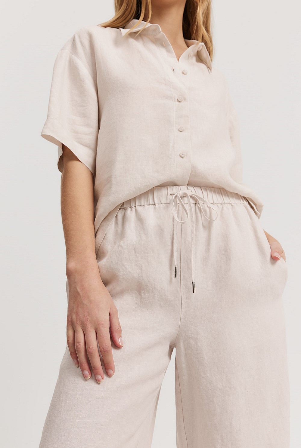 Organically Grown Linen Pull-on Pant