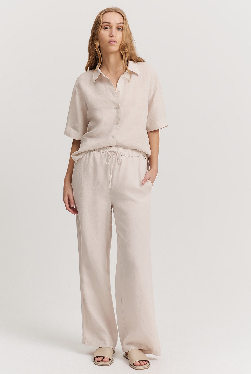 Organically Grown Linen Pull-on Pant