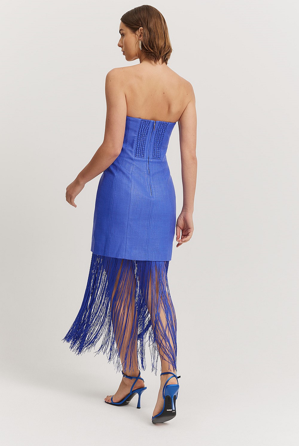 Basket Weave Strapless Dress